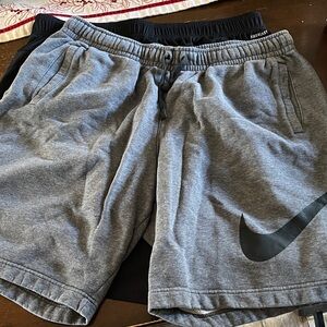 Nike Gray and Black Athletic Shorts